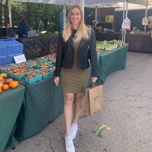 Blank NYC Charcoal Leather Jacket